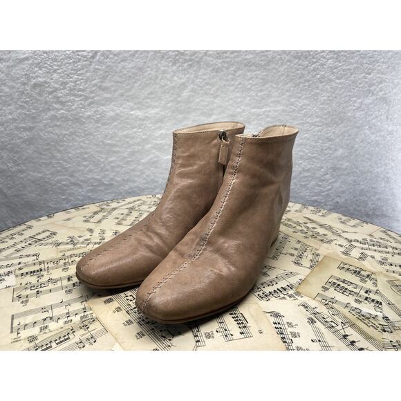 Jigsaw Women's Boho Chic Leather Ankle Boots Size 41 Minimalist Designer Classic - Picture 1 of 7